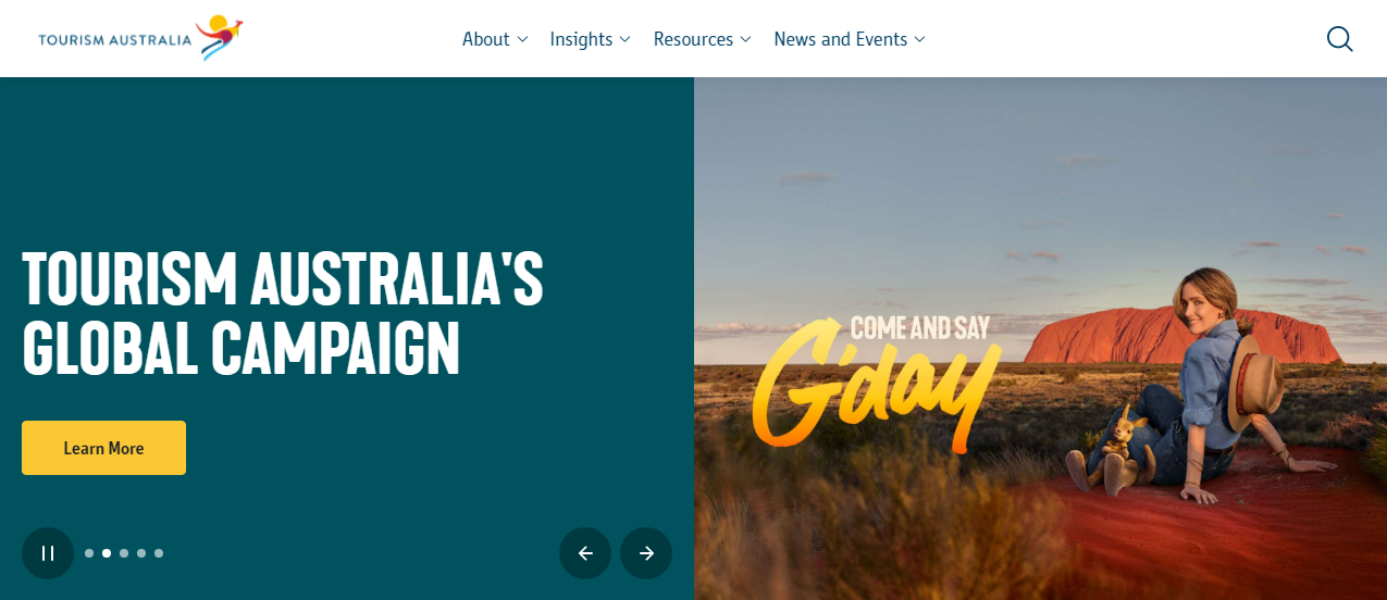 Tourism Australia is the national tourist board for Australia