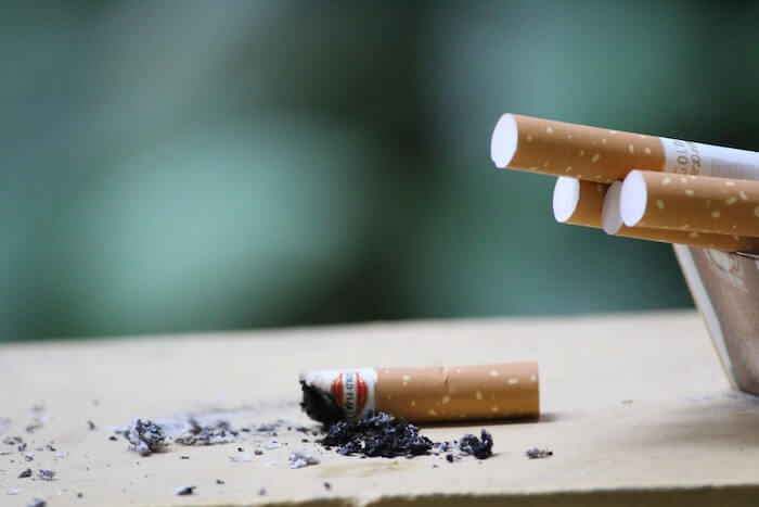 Airbnb guest leaving cigarette buds
