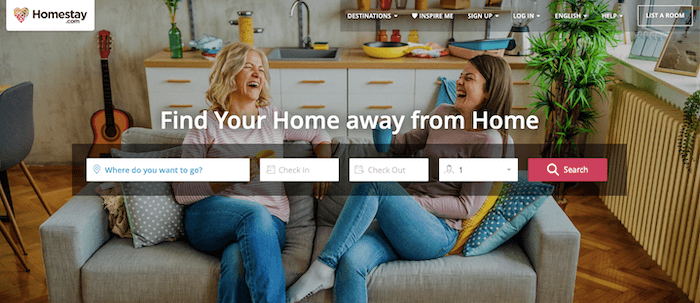 Homestay for short-term rentals
