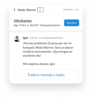 Comunicación con huéspedes