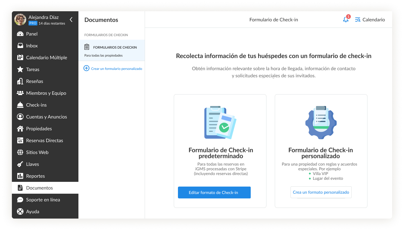 Formulario de Check-In para Huéspedes