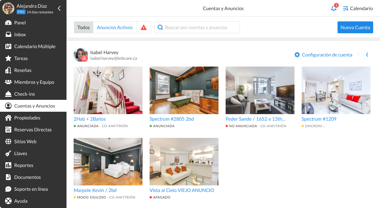 AAnuncios y cuentas iGMS