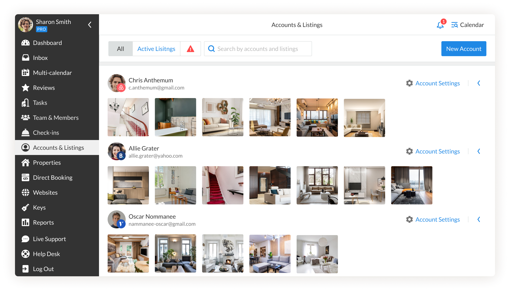 Management of Multiple Accounts