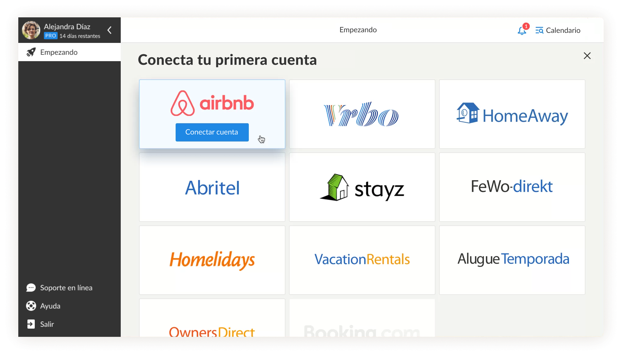 Integración con Airbnb, Booking.com, Vrbo y HomeAway.