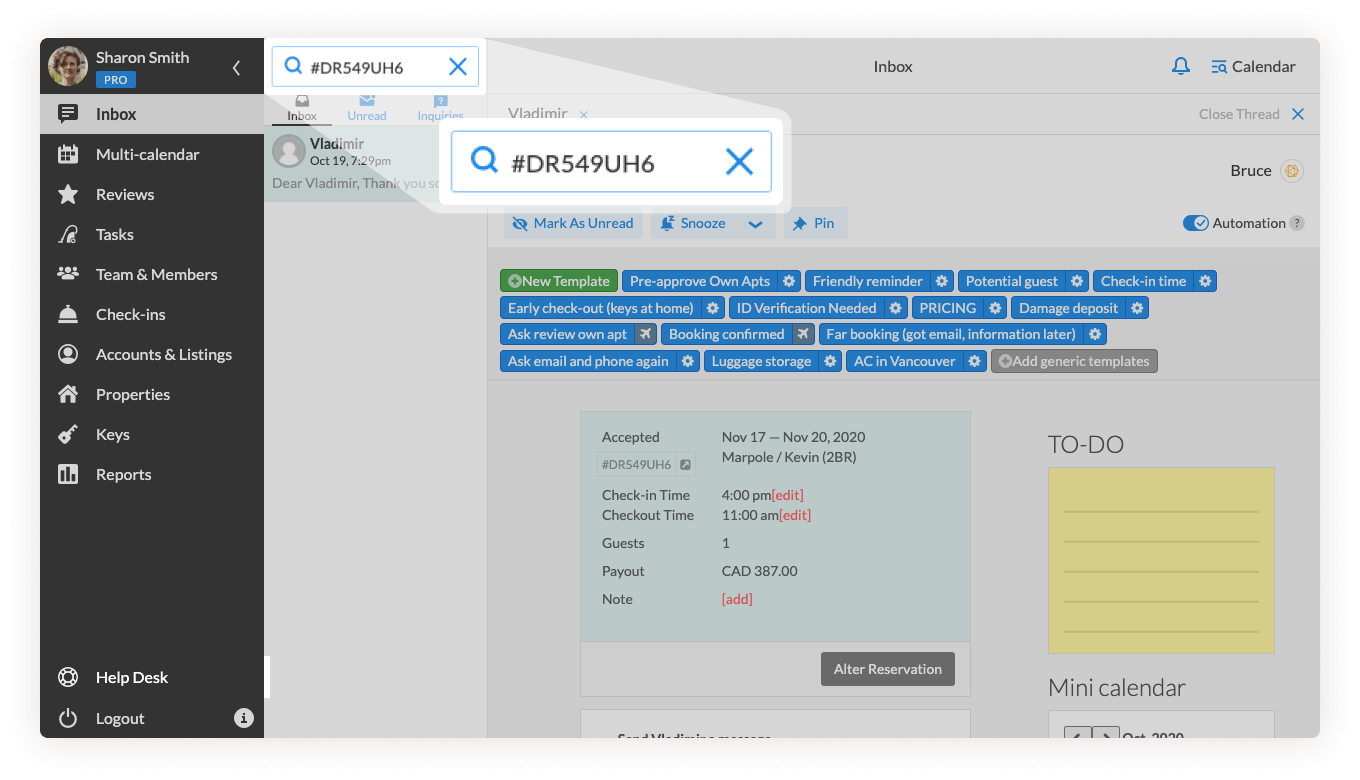 iGMS automated messages