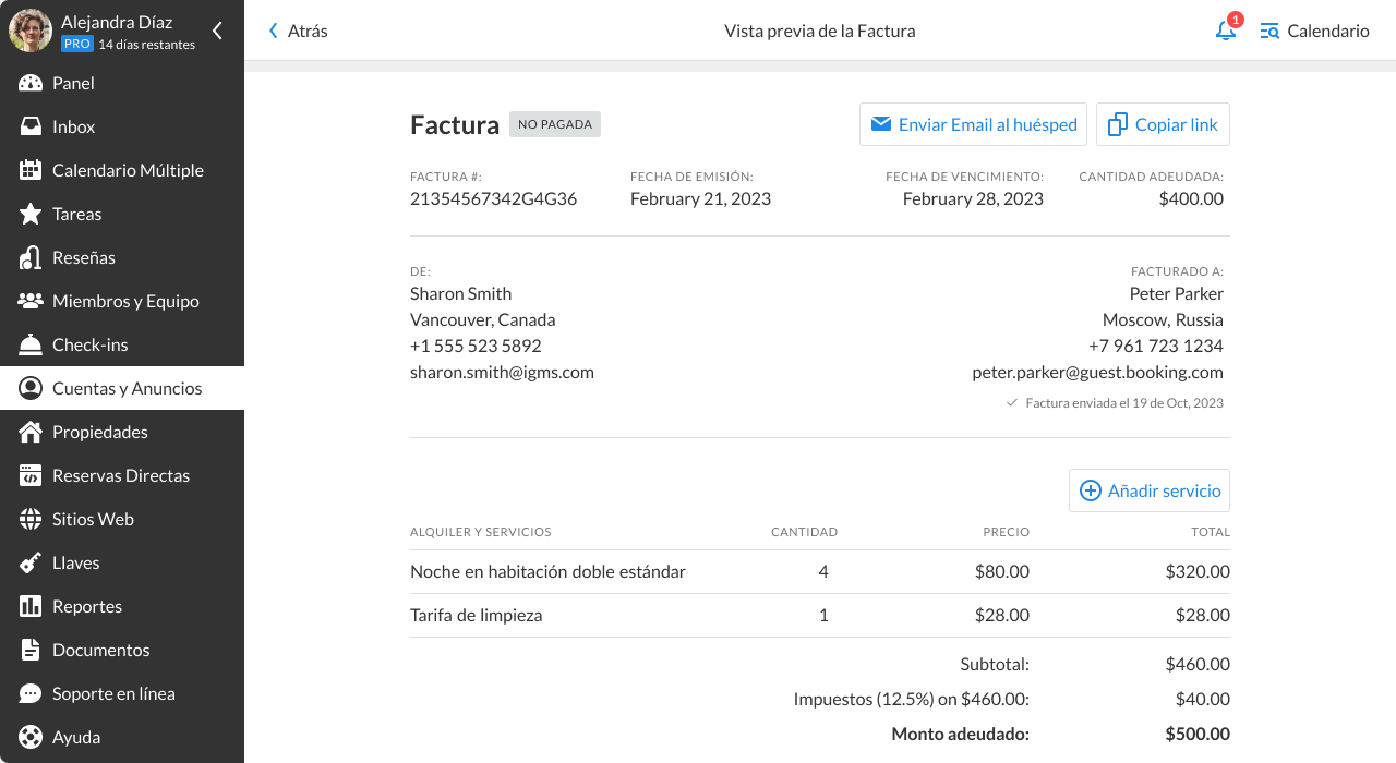 Procesamiento de pagos en línea y gestión de facturas iGMS