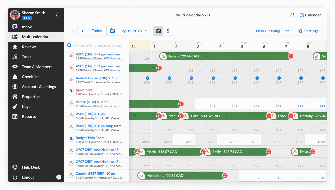 Multi-calendar 2.0 monthly view