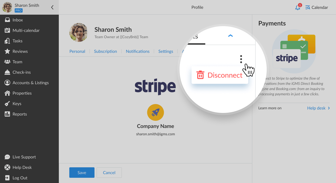 How to disconnect a Stripe account