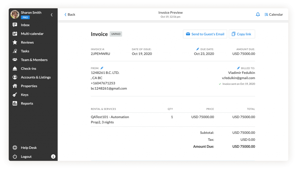 iGMS Invoice