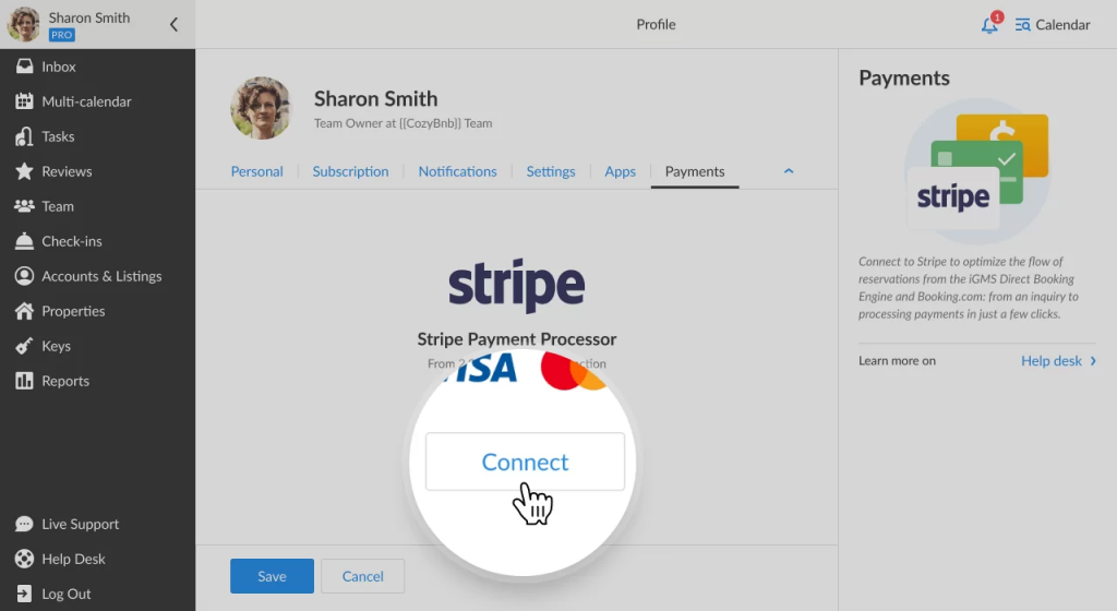 Integración de iGMS Stripe