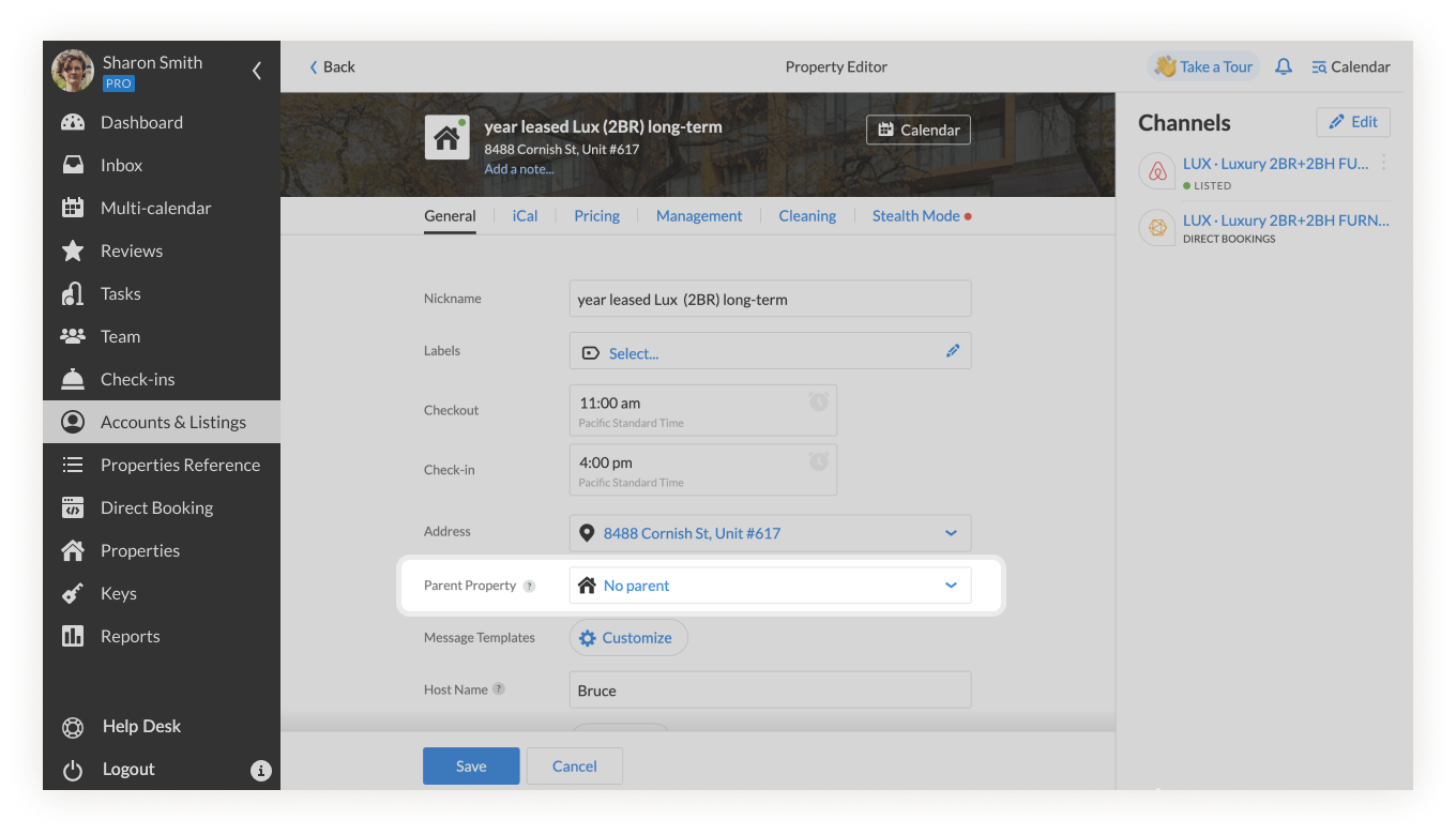 iGMS Property Editor Parent Property Settings