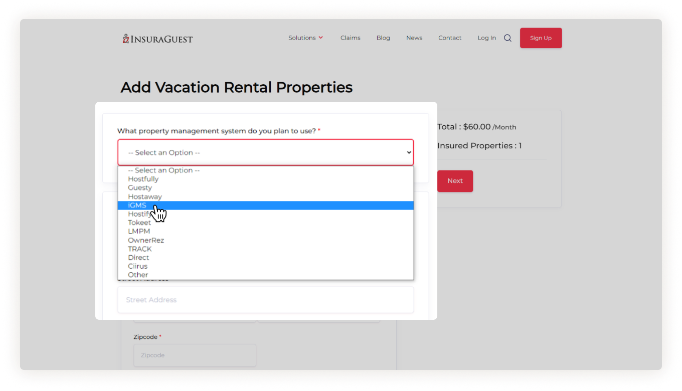 insuraguest website system igms