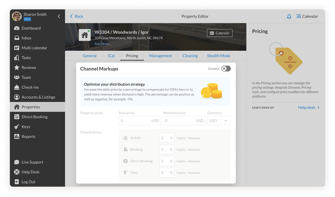 iGMS Property Editor Channel Markups off