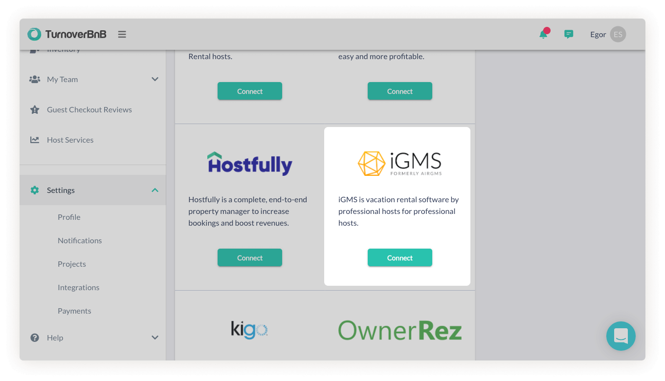 Connecting iGMS
