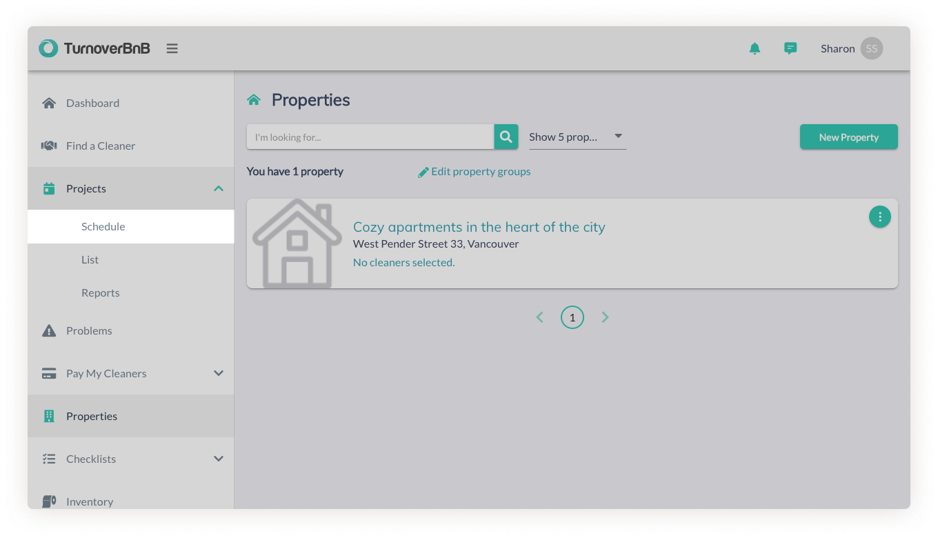 TurnoverBnb Schedule