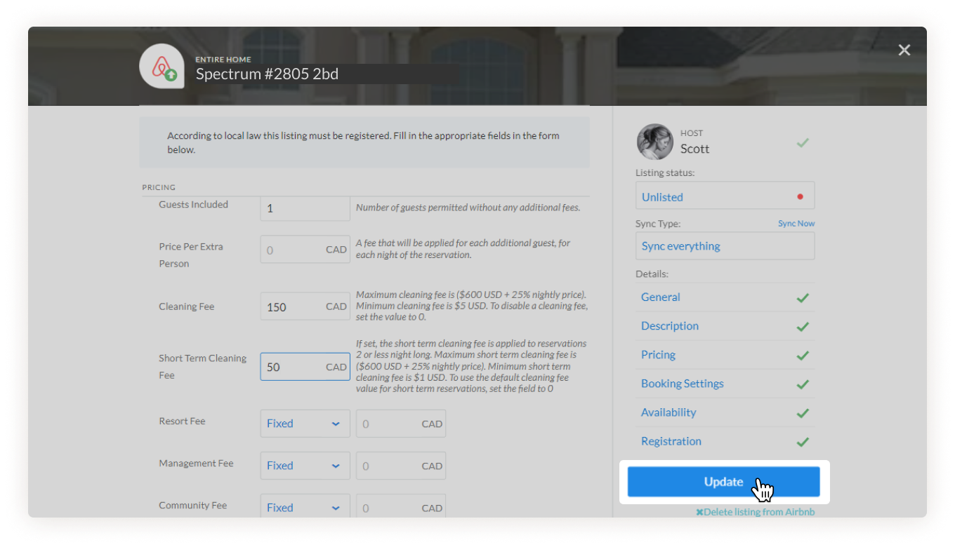 Airbnb Listing Editor Update