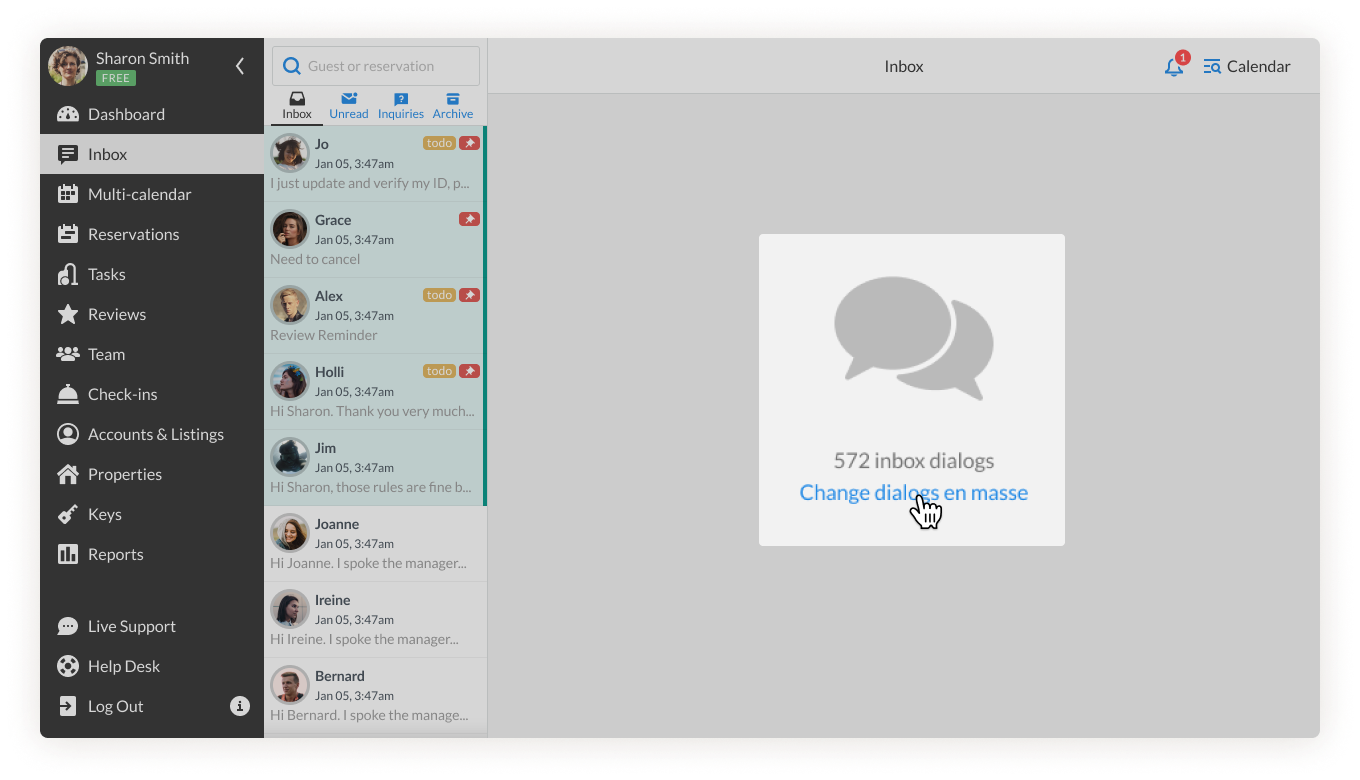 iGMS Inbox Change dialogs en masse