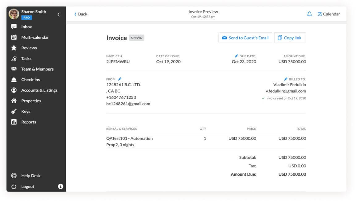iGMS invoicing system