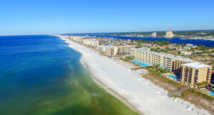 The beach at Fort Walton, one of the most popular Florida counties